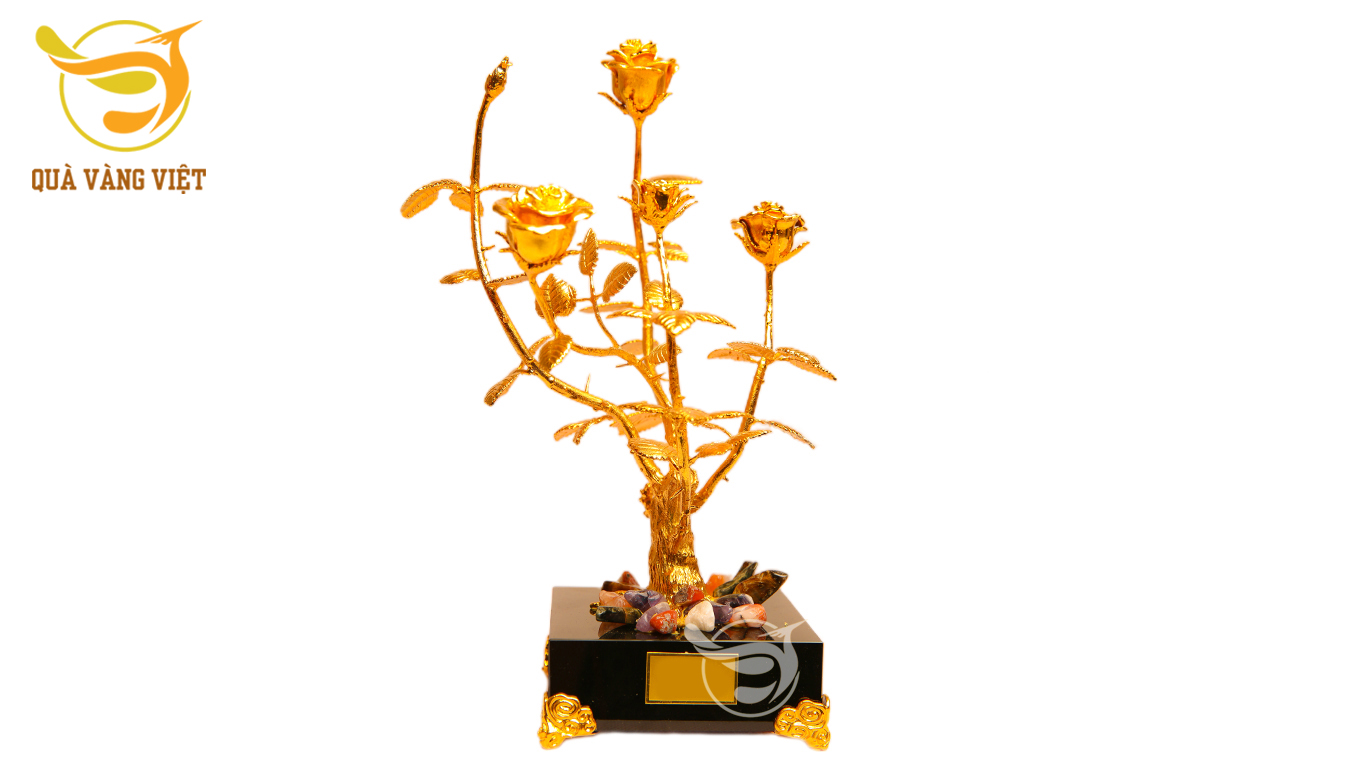 Cây Hoa Hồng Mạ Vàng 24k